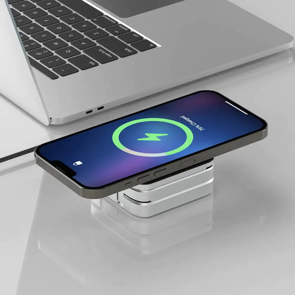 3-in-1 Magnetic Wireless Charger Stand for iPhone 15/14/13 Pro Max Plus, AirPods 3/2 – Fast Charging Dock Station with Fun Duck Design, MagSafe Compatible