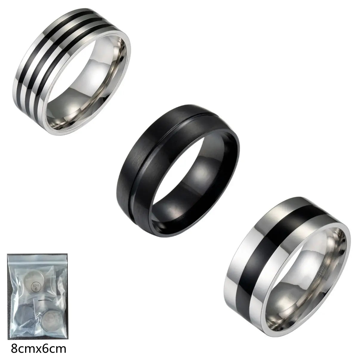 Fashion Stainless Steel Oil Dropping Ring Jewelry