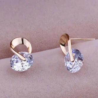 Spiral Crystal Earrings