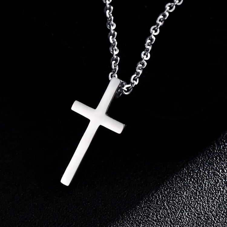 Titanium Steel Jewelry with Simple Cross Pendant