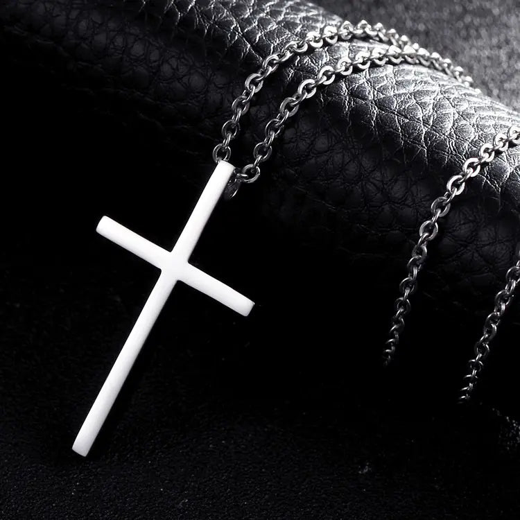 Titanium Steel Jewelry with Simple Cross Pendant