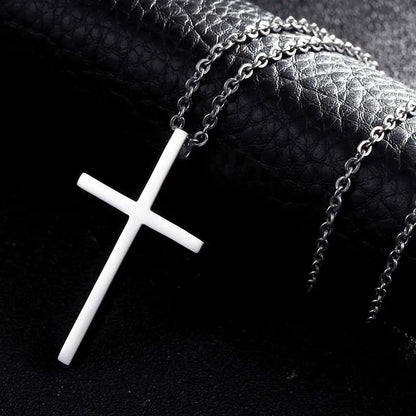 Titanium Steel Jewelry with Simple Cross Pendant