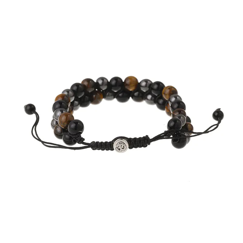 Men Hand Beaded Double Bracelet