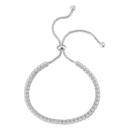 Simple Single Row Diamond Bracelet for Women