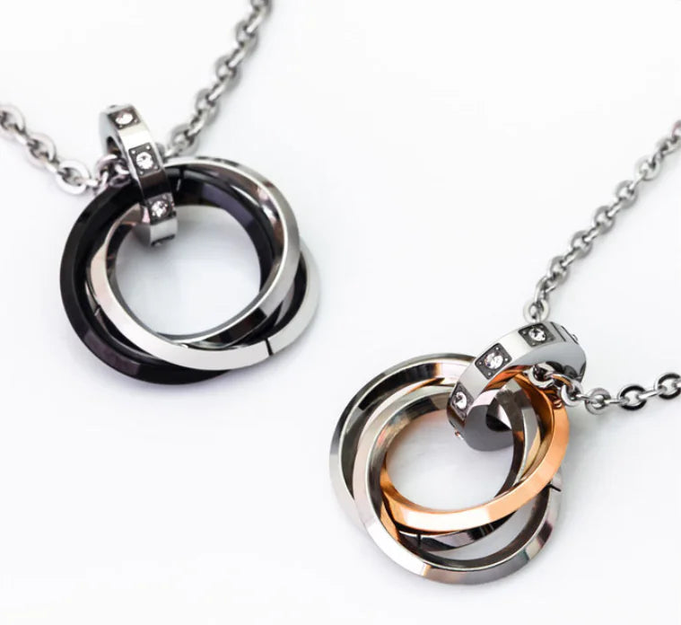 Titanium Steel Couple Necklace