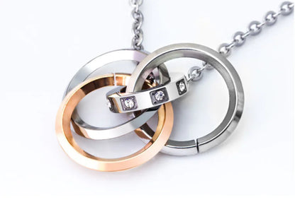 Titanium Steel Couple Necklace