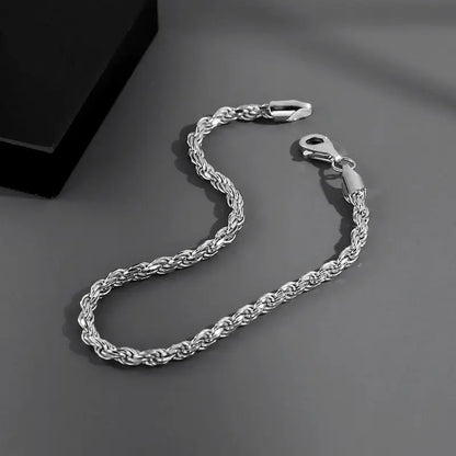 Men's Fashion Titanium Steel Twisted Rope Bracelet