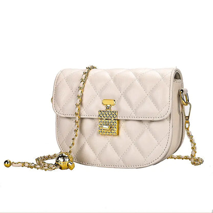 Ladies Winter Diamond Pattern Round Bag