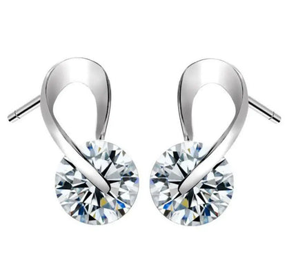 Spiral Crystal Earrings