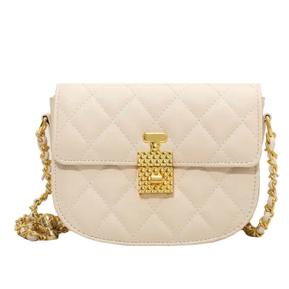 Ladies Winter Diamond Pattern Round Bag