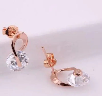 Spiral Crystal Earrings