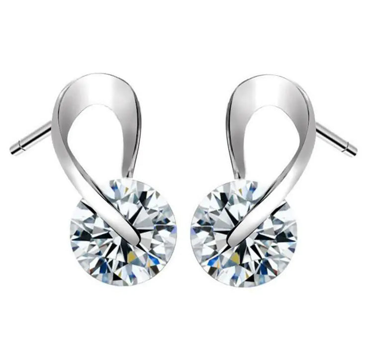 Spiral Crystal Earrings