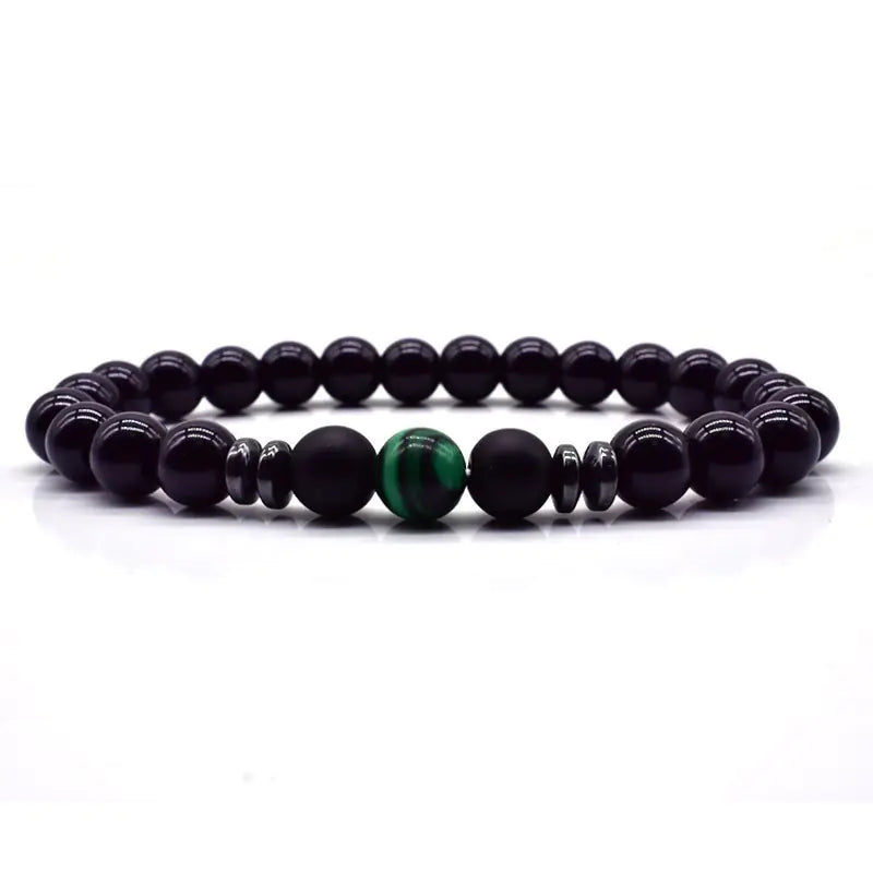 Men's Bead Bracelet - Natural Stone Jewelry