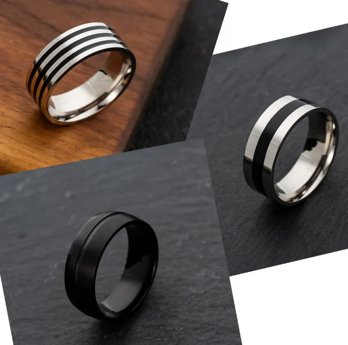 Fashion Stainless Steel Oil Dropping Ring Jewelry