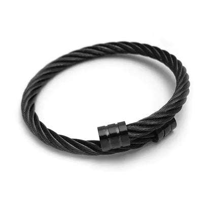 Titanium Steel Wire Bracelet for Men - Fashion Punk Style
