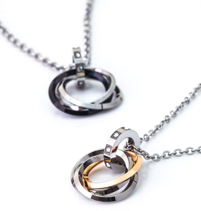 Titanium Steel Couple Necklace