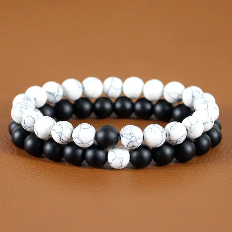White Turquoise Beaded Bracelet - Fashion Accessory