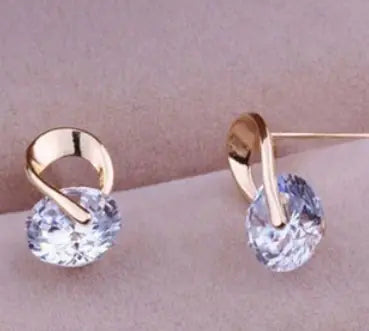 Spiral Crystal Earrings