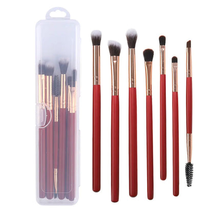 DUcare DF0727 Red 7-Piece Eye Makeup Brush Set
