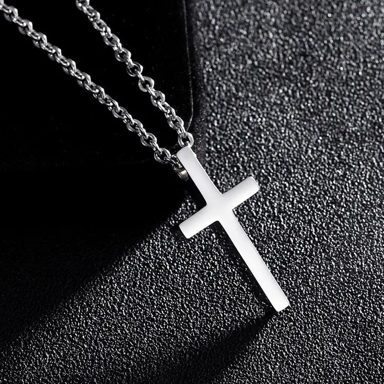 Titanium Steel Jewelry with Simple Cross Pendant