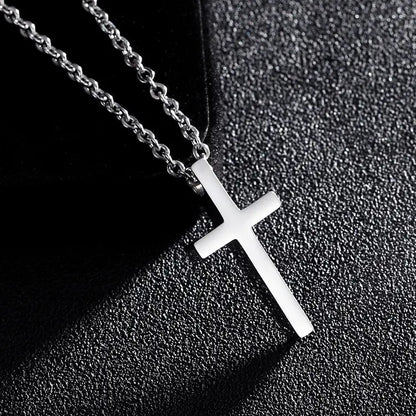 Titanium Steel Jewelry with Simple Cross Pendant