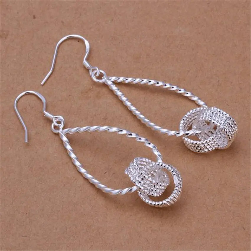 Twisted Double Circle Earrings