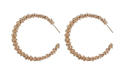 European Style Spiky Circle Dangle Earrings Jewelry