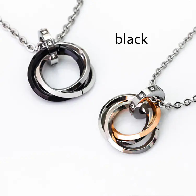Titanium Steel Couple Necklace