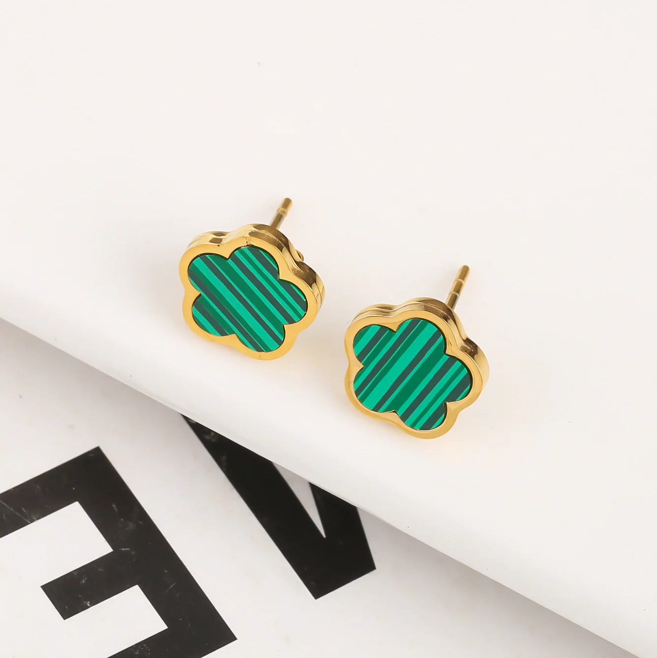 Stainless Steel Five-Petal Jewelry Set