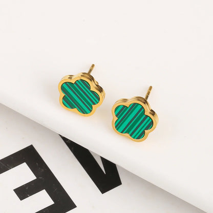 Stainless Steel Five-Petal Jewelry Set