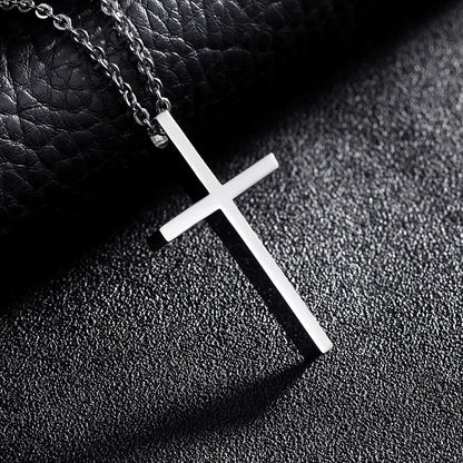 Titanium Steel Jewelry with Simple Cross Pendant
