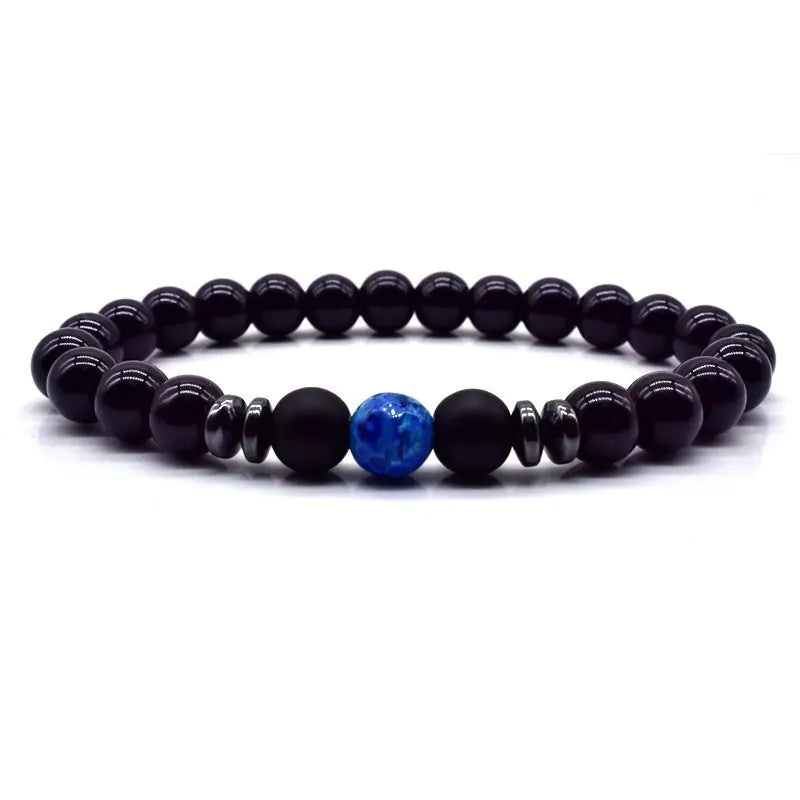 Men's Bead Bracelet - Natural Stone Jewelry