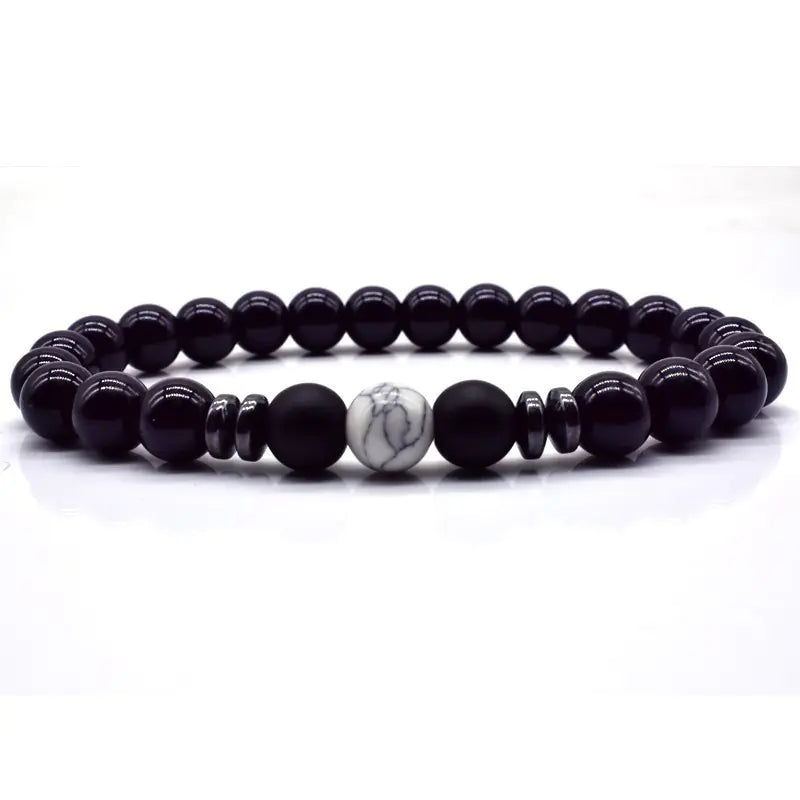 Men's Bead Bracelet - Natural Stone Jewelry