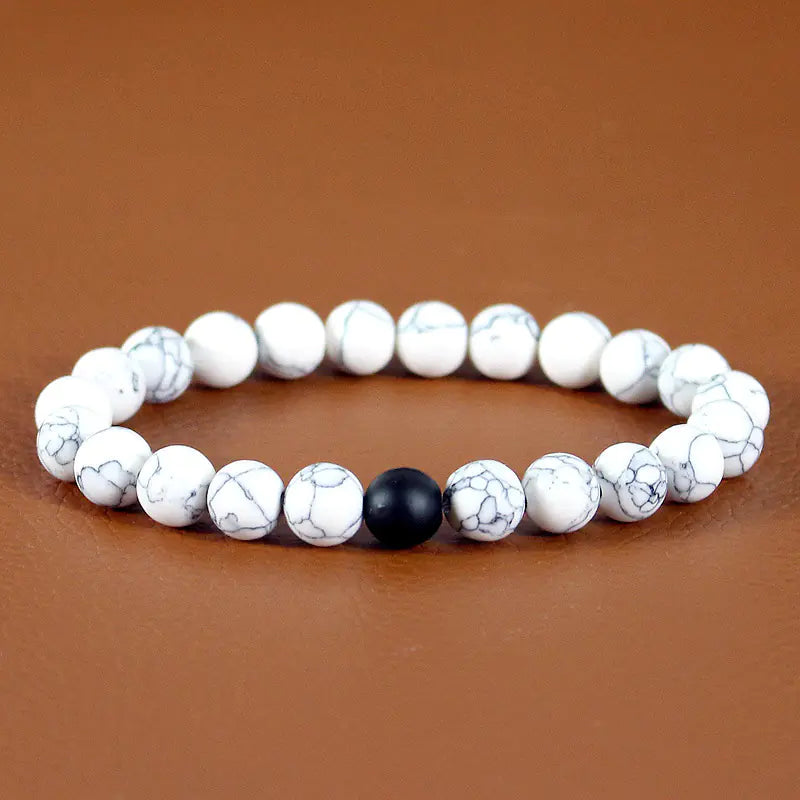 White Turquoise Beaded Bracelet - Fashion Accessory