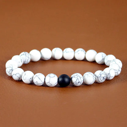 White Turquoise Beaded Bracelet - Fashion Accessory