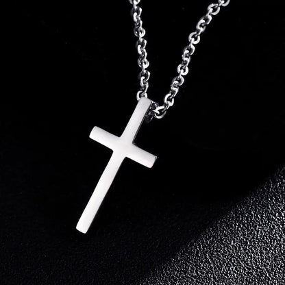 Titanium Steel Jewelry with Simple Cross Pendant