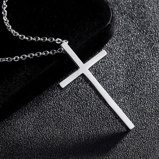 Titanium Steel Jewelry with Simple Cross Pendant