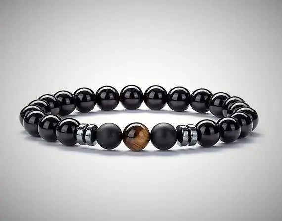 Men's Bead Bracelet - Natural Stone Jewelry