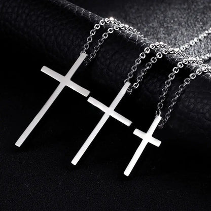 Titanium Steel Jewelry with Simple Cross Pendant
