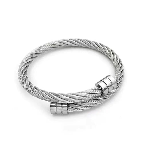 Titanium Steel Wire Bracelet for Men - Fashion Punk Style