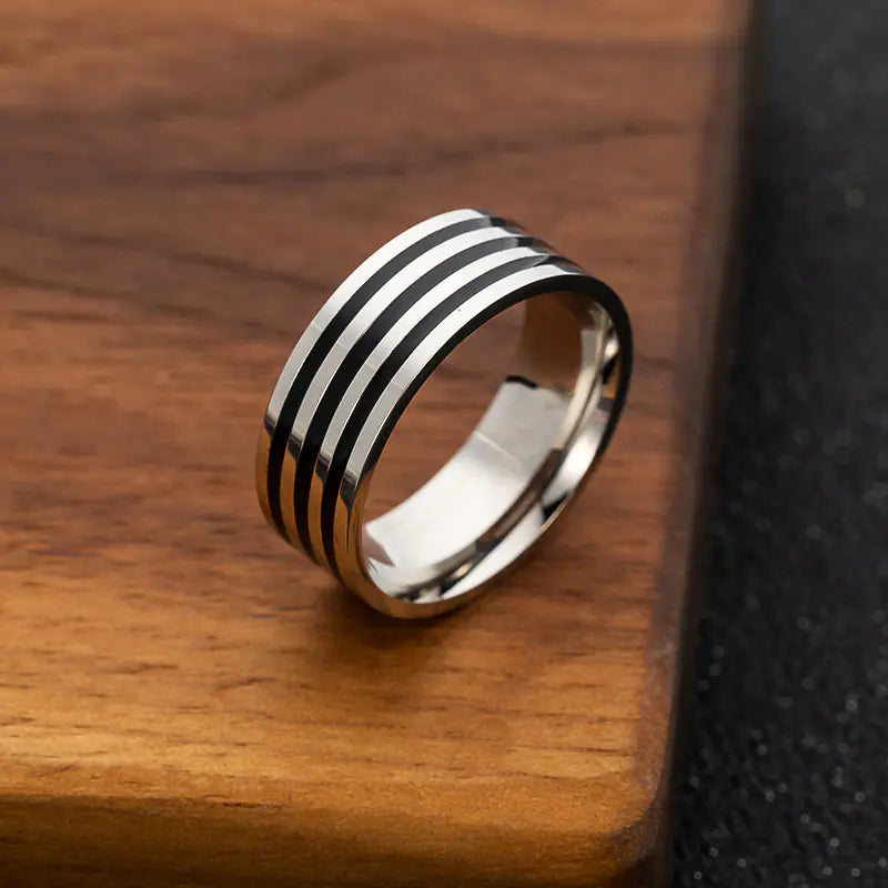 Fashion Stainless Steel Oil Dropping Ring Jewelry