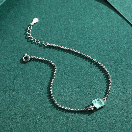 S925 Silver Imitation Bead Bracelet